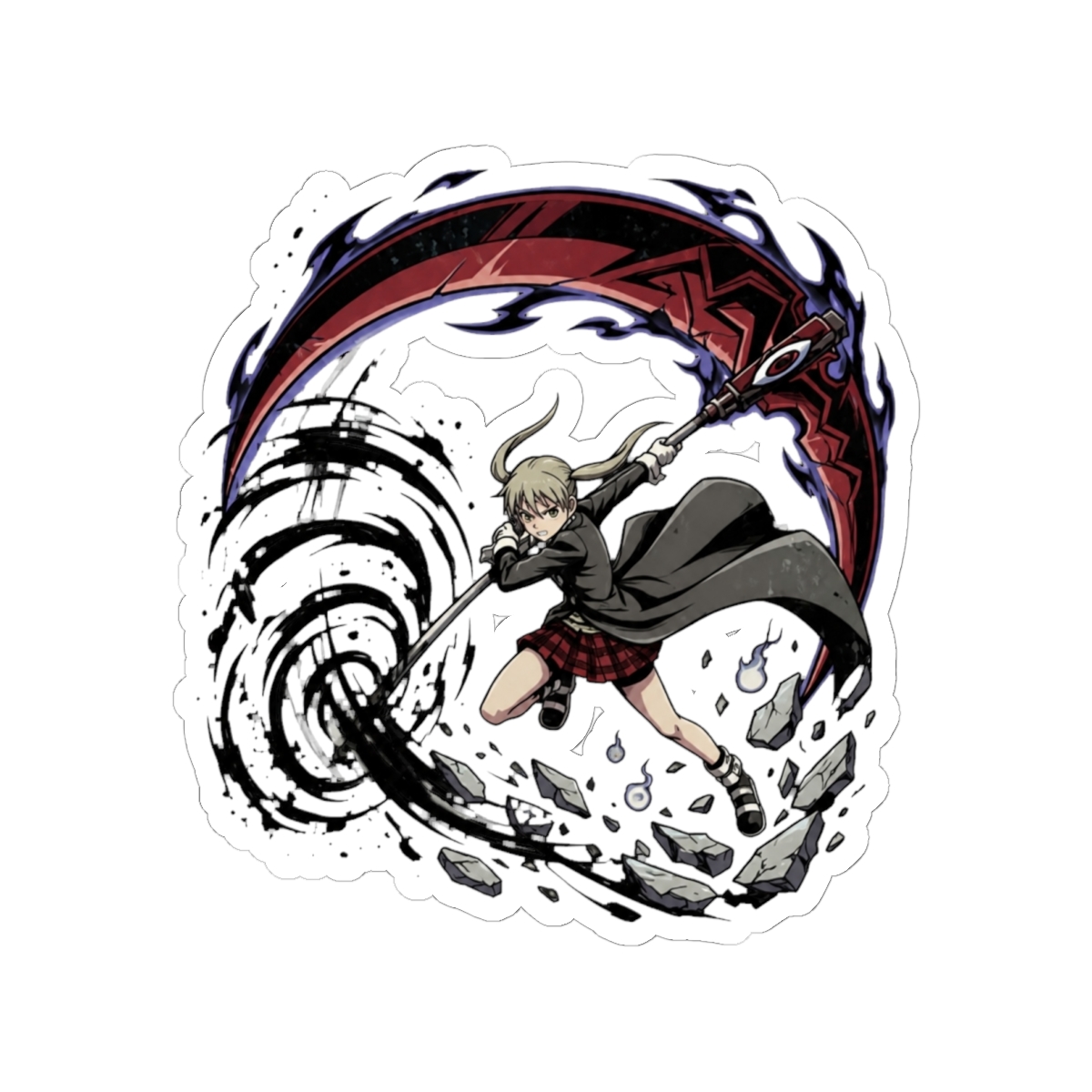 Maka Albarn With Scythe Sticker | Soul Eater
