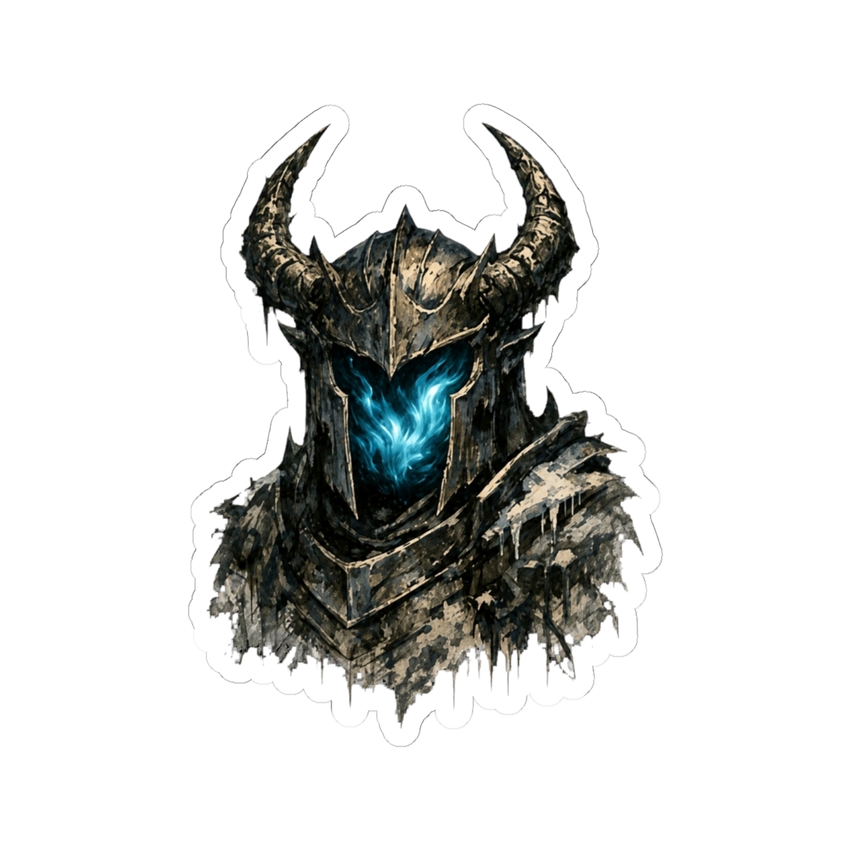 Soul-Eater Helm - Dark Fantasy Knight Sticker | Soul Eater