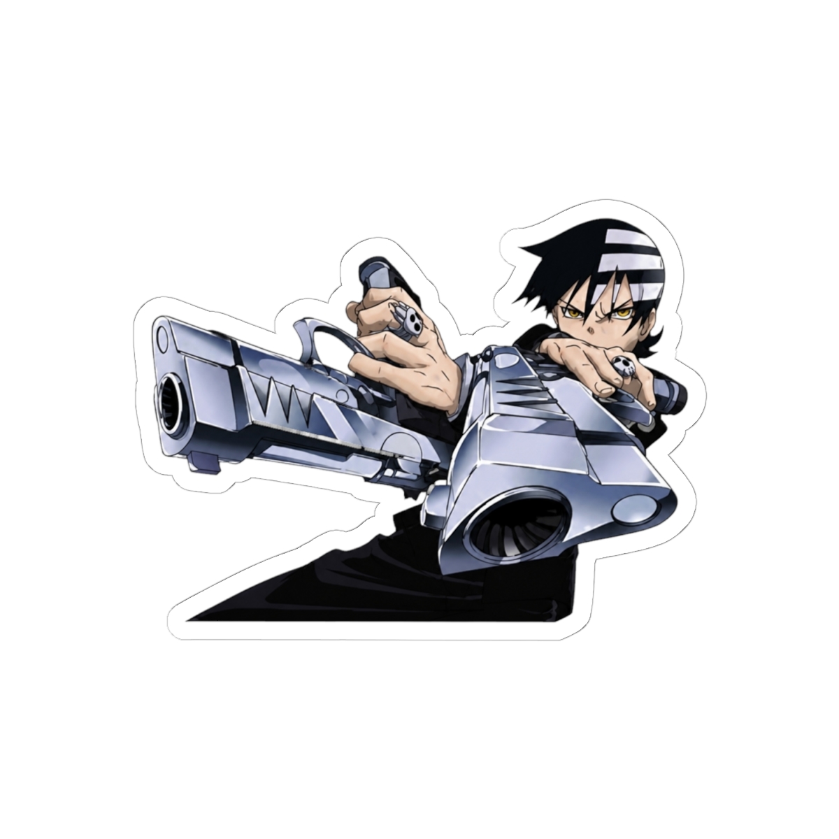 Death The Kid (Soul Eater) - Sticker Graphic - Auto, Wall, Laptop, Cell, Truck Sticker for Windows, Cars, Trucks - alternate angle 1, merchandise